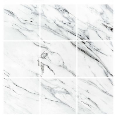 Stickers carrelage carreaux de ciment effet marbre 20x20cm - Kit de 36