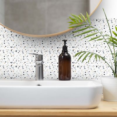 Stickers carrelage carreaux terrazzo 10x10cm - Kit de 12