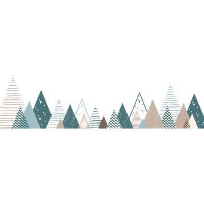 Stickers enfant montagnes scandinaves irinka 60 x 100 cm