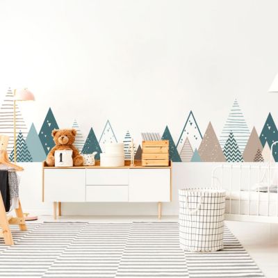 Stickers enfant montagnes scandinaves irinka 60 x 100 cm
