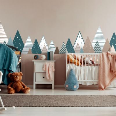 Stickers enfant montagnes scandinaves irinka 60 x 100 cm