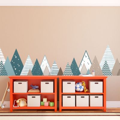 Stickers enfant montagnes scandinaves irinka 60 x 100 cm