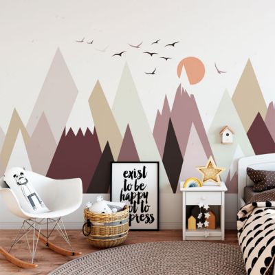 Stickers enfant montagnes scandinaves katenkka 110 x 165 cm