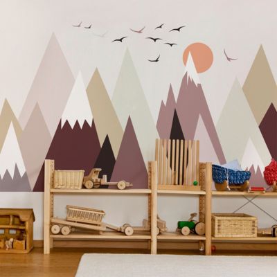 Stickers enfant montagnes scandinaves katenkka 110 x 165 cm