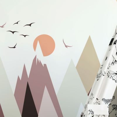 Stickers enfant montagnes scandinaves katenkka 110 x 165 cm