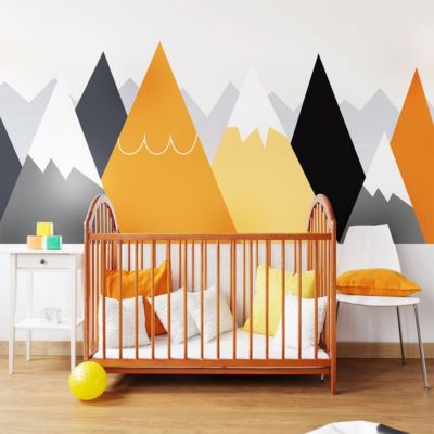 Stickers enfant montagnes scandinaves licaka 80 x 120 cm