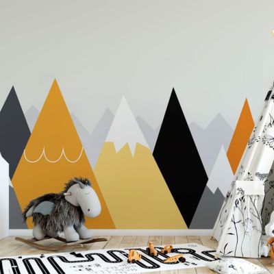 Stickers enfant montagnes scandinaves licaka 80 x 120 cm