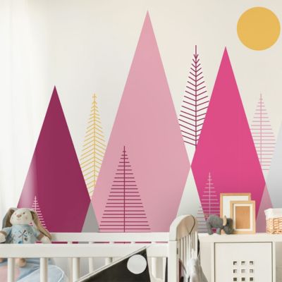 Stickers enfant montagnes scandinaves lucinka 110 x 165 cm