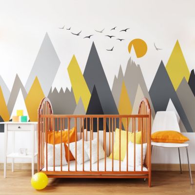 Stickers enfant montagnes scandinaves lunaka 100 x 150 cm