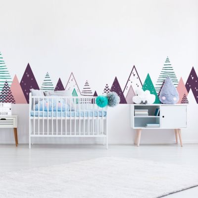 Stickers enfant montagnes scandinaves madoka 100 x 170 cm