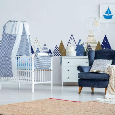 Stickers enfant montagnes scandinaves rimka 110 x 185 cm