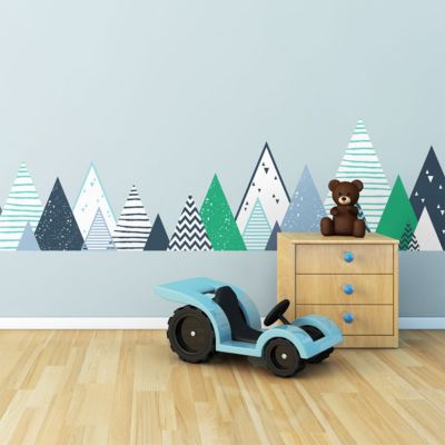 Stickers enfant montagnes scandinaves zorka 110 x 185 cm