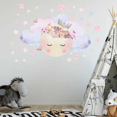 Stickers muraux chambre enfant stickers muraux roses stickers muraux lune chambre enfant décoration murale chaleureuse