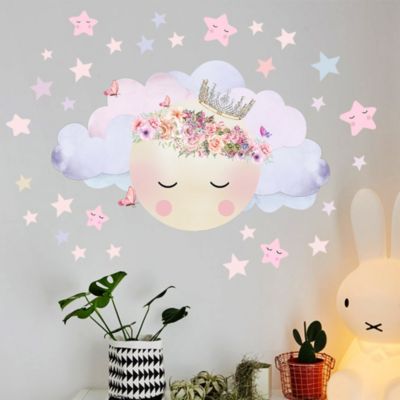 Stickers muraux chambre enfant stickers muraux roses stickers muraux lune chambre enfant décoration murale chaleureuse