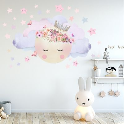 Stickers muraux chambre enfant stickers muraux roses stickers muraux lune chambre enfant décoration murale chaleureuse