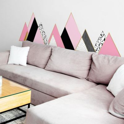 Stickers muraux - Décoration chambre salon - Autocollant Sticker mural géant montagnes scandinaves HOGGAR - 40x60cm