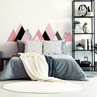 Stickers muraux - Décoration chambre salon - Autocollant Sticker mural géant montagnes scandinaves HOGGAR - 40x60cm