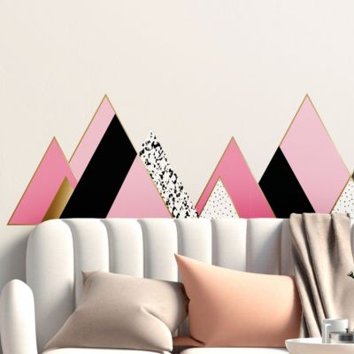 Stickers muraux - Décoration chambre salon - Autocollant Sticker mural géant montagnes scandinaves HOGGAR - 40x60cm