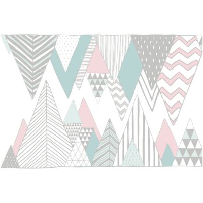 Stickers muraux - Décoration chambre salon - Autocollant Sticker mural géant montagnes scandinaves PENSACOLA - 70X115cm