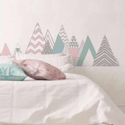 Stickers muraux - Décoration chambre salon - Autocollant Sticker mural géant montagnes scandinaves PENSACOLA - 70X115cm