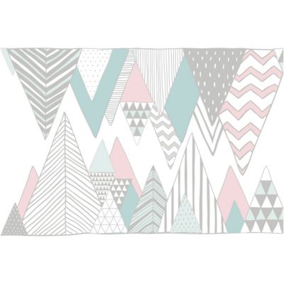 Stickers muraux - Décoration chambre salon - Autocollant Sticker mural géant montagnes scandinaves PENSACOLA - 70X115cm