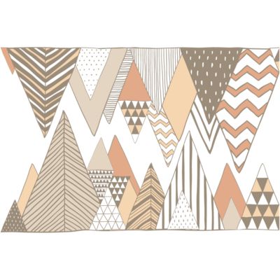 Stickers muraux - Décoration chambre salon - Autocollant Sticker mural géant montagnes scandinaves RONCADOR - 95x135cm