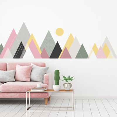 Stickers muraux - Décoration chambre salon - Autocollant Sticker mural géant montagnes scandinaves VOGIA - 60x90cm