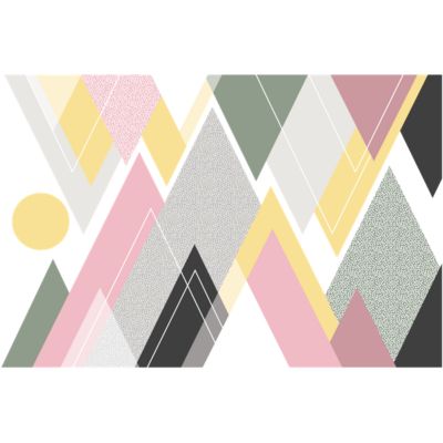 Stickers muraux - Décoration chambre salon - Autocollant Sticker mural géant montagnes scandinaves VOGIA - 60x90cm