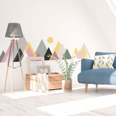 Stickers muraux - Décoration chambre salon - Autocollant Sticker mural géant montagnes scandinaves VOGIA - 60x90cm