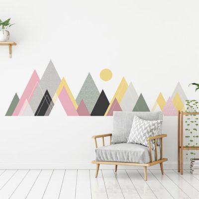 Stickers muraux - Décoration chambre salon - Autocollant Sticker mural géant montagnes scandinaves VOGIA - 60x90cm