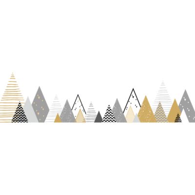 Stickers muraux enfants - Décoration chambre bébé - Autocollant Sticker mural géant enfant montagnes scandinaves GEVIKA - 50x85cm