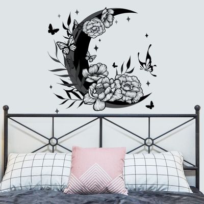 Stickers muraux mois noir stickers muraux chambre salon décoration murale stickers muraux