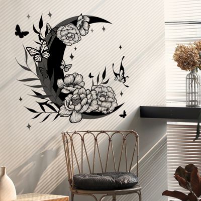 Stickers muraux mois noir stickers muraux chambre salon décoration murale stickers muraux