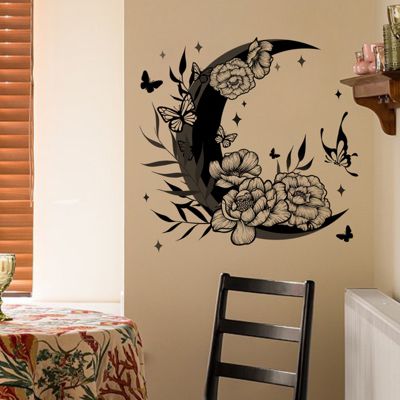 Stickers muraux mois noir stickers muraux chambre salon décoration murale stickers muraux