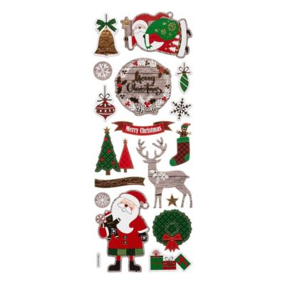 Stickers relief imprimé 25,4 x 10 cm - feeric lights & christmas