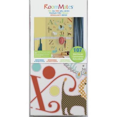 Stickers repositionnables alphabet sur le thème des animaux