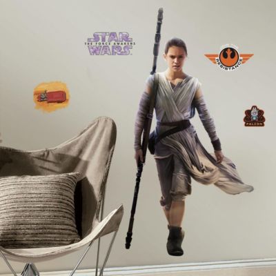 Stickers repositionnables géants Rey, Star Wars Episode VII 140x73