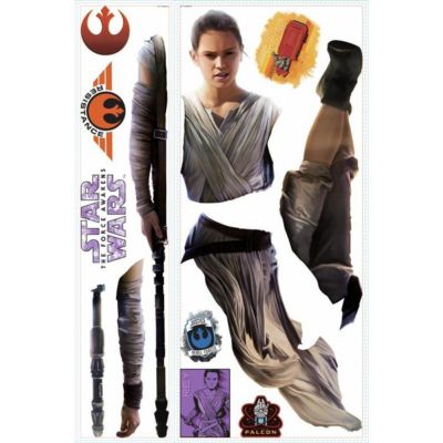Stickers repositionnables géants Rey, Star Wars Episode VII 140x73
