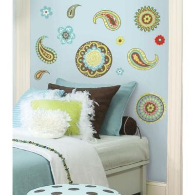 Stickers repositionnables motifs cachemires
