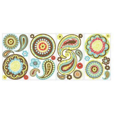 Stickers repositionnables motifs cachemires