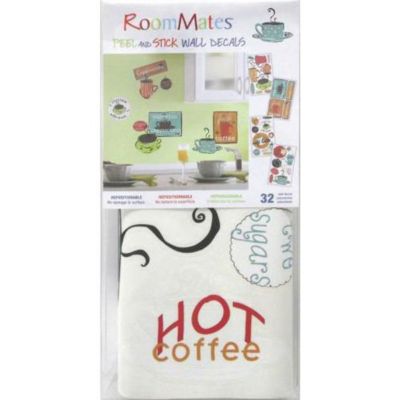 Stickers repositionnables sur le thème du café