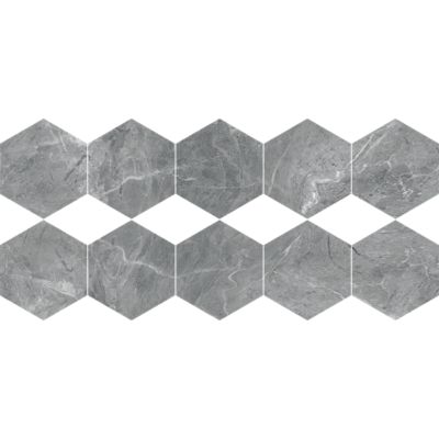 Stickers Sol Anti-dérapant avec Protection - MARBRE HEXAGONES SOL NAZARÉ - 40x90cm-10stickershexagones20x18cm