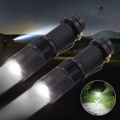 GearLight Lot de 2 lampes de poche LED S1050 – Puissantes lumens – Lampe torche tactique zoomable – Petite lampe de poche lumineuse pour accessoires de camping, équipement d'urgence