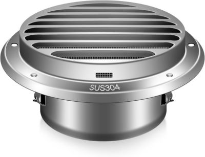 STOCK ALL 100mm Grille d'aération ronde en acier inoxydable 304, À visser Grille Ventilation Hotte - Protection contre les insecte