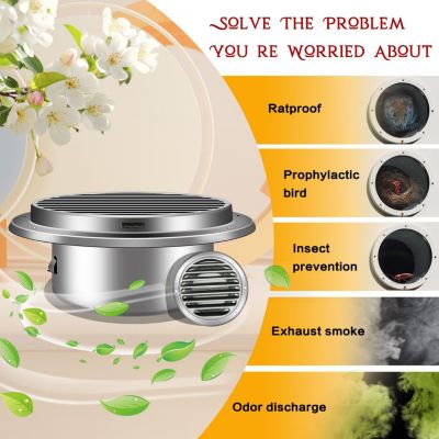 STOCK ALL 100mm Grille d'aération ronde en acier inoxydable 304, À visser Grille Ventilation Hotte - Protection contre les insecte