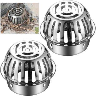 STOCK ALL (2, Argent)2 Pièces Protège Gouttière, Robustes et Faciles à Utiliser, Crapaudine de Gouttière, Évite le Blocage des Tuy