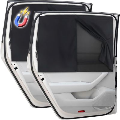 STOCK ALL 2 Soleil Voiture Bébé Arriere Magnétique , Protection UV/Protection Contre La Chaleur + Anti Moustiquaire Chaussette Voi