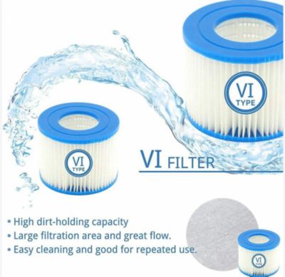 STOCK ALL 4 filtres de rechange pour piscines Bestway SPA VI