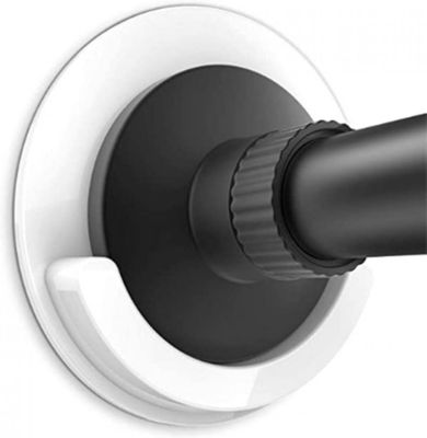 STOCK ALL (blanc)Lot de 2 supports de tringle à rideau de douche adhésifs, fixation murale, installation sans perçage, sans perçag