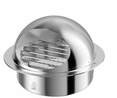 STOCK ALL Grille d'Aération 150mm Ventilation Hotte Murale Ronde, Bouche de Sortie Ventilation Grille en Acier Inoxydable Avec Mou